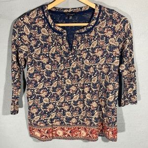 Lucky Brand 3/4 sleeve top Sz XS